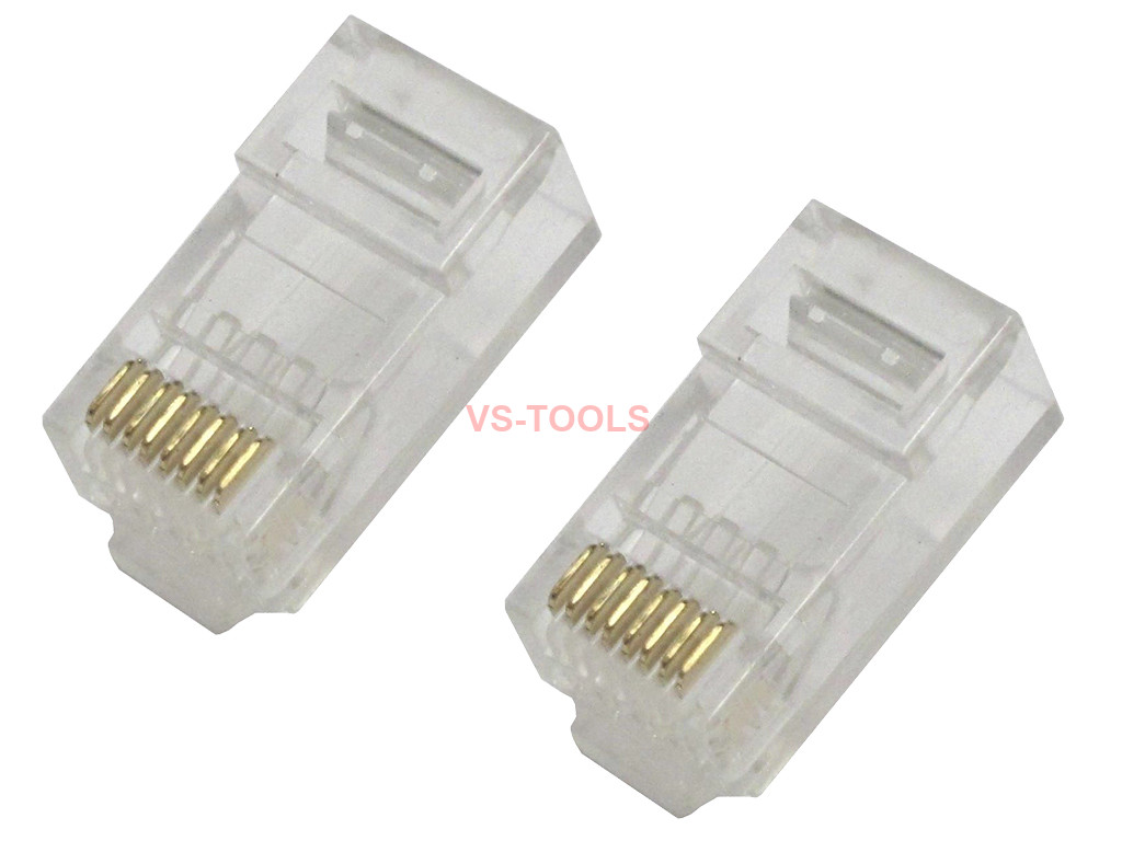 100Pcs Network RJ45 Plug 8P8C RJ45 UTP CAT6/6e Crimp Connectors